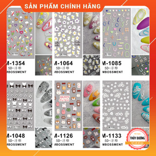 Sticker dán móng nổi 5D chuyên dùng làm nail 2