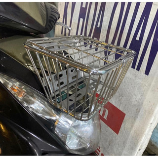 Rổ inox đa năng gắn đc nhiều loại xe máy