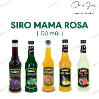 Siro (Syrup) Golden Farm MamaRosa Đào, Vải, Dâu, Ổi, Khoai Môn, Táo...- Chai 700 ml -
