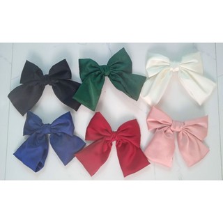 Kẹp tóc nơ bướm vải satin lụa