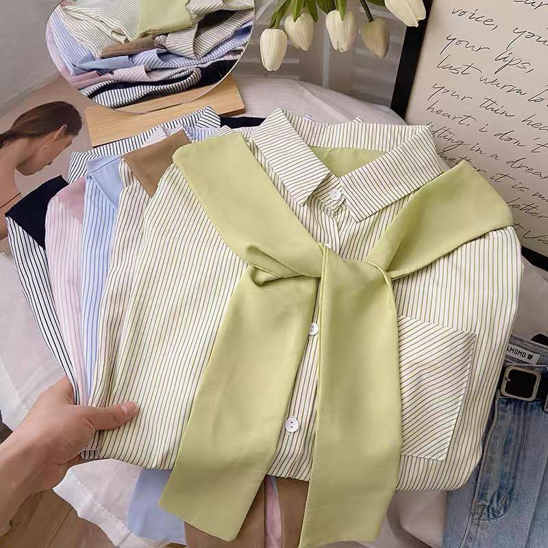 Sơ mi vạt liền kẻ