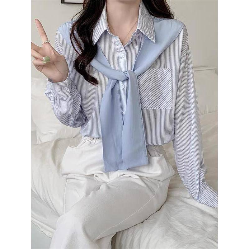 Sơ mi vạt liền kẻ