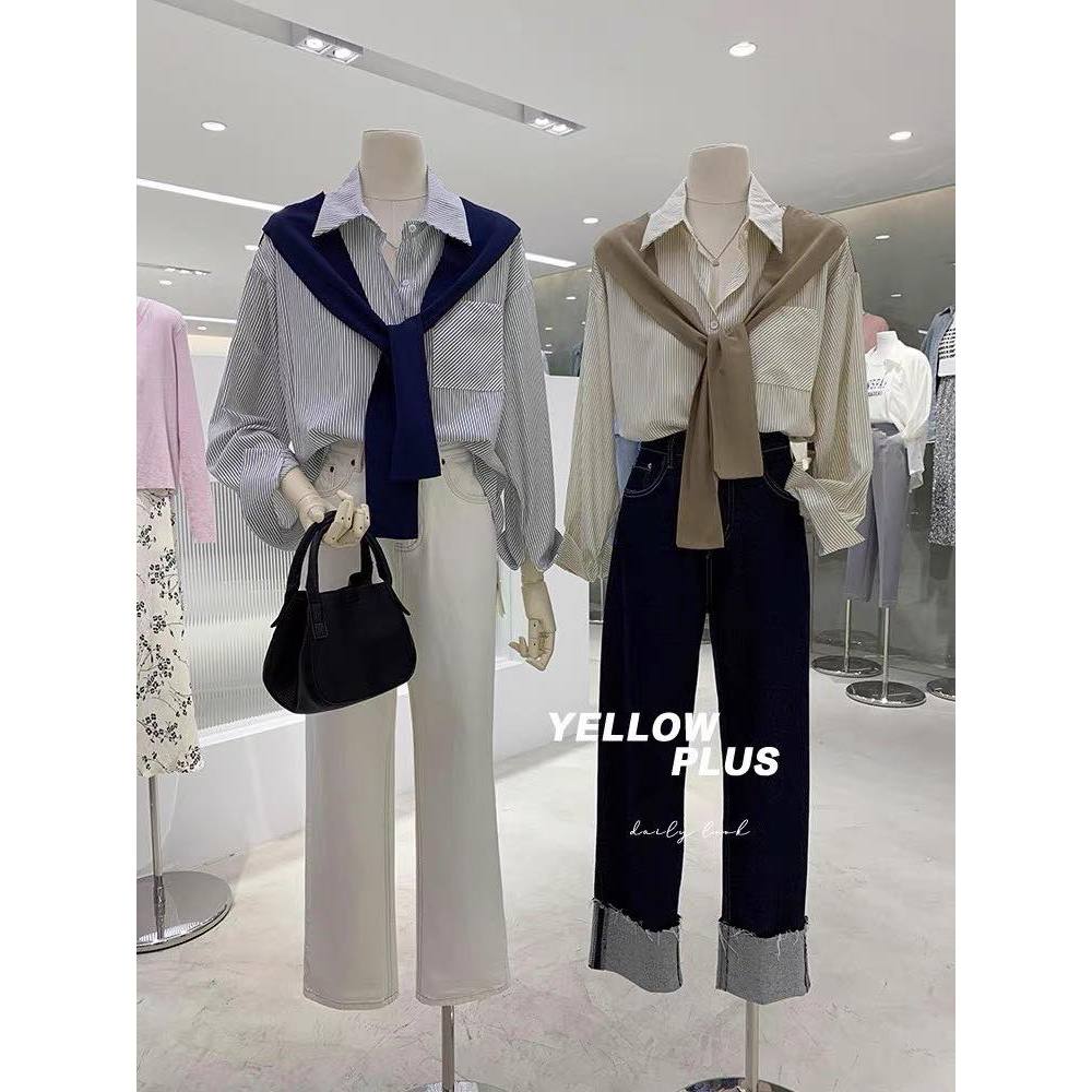 Sơ mi vạt liền kẻ