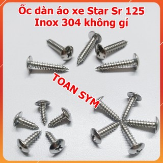 Ốc dán áo xe star sr 125 inox 304 không gỉ