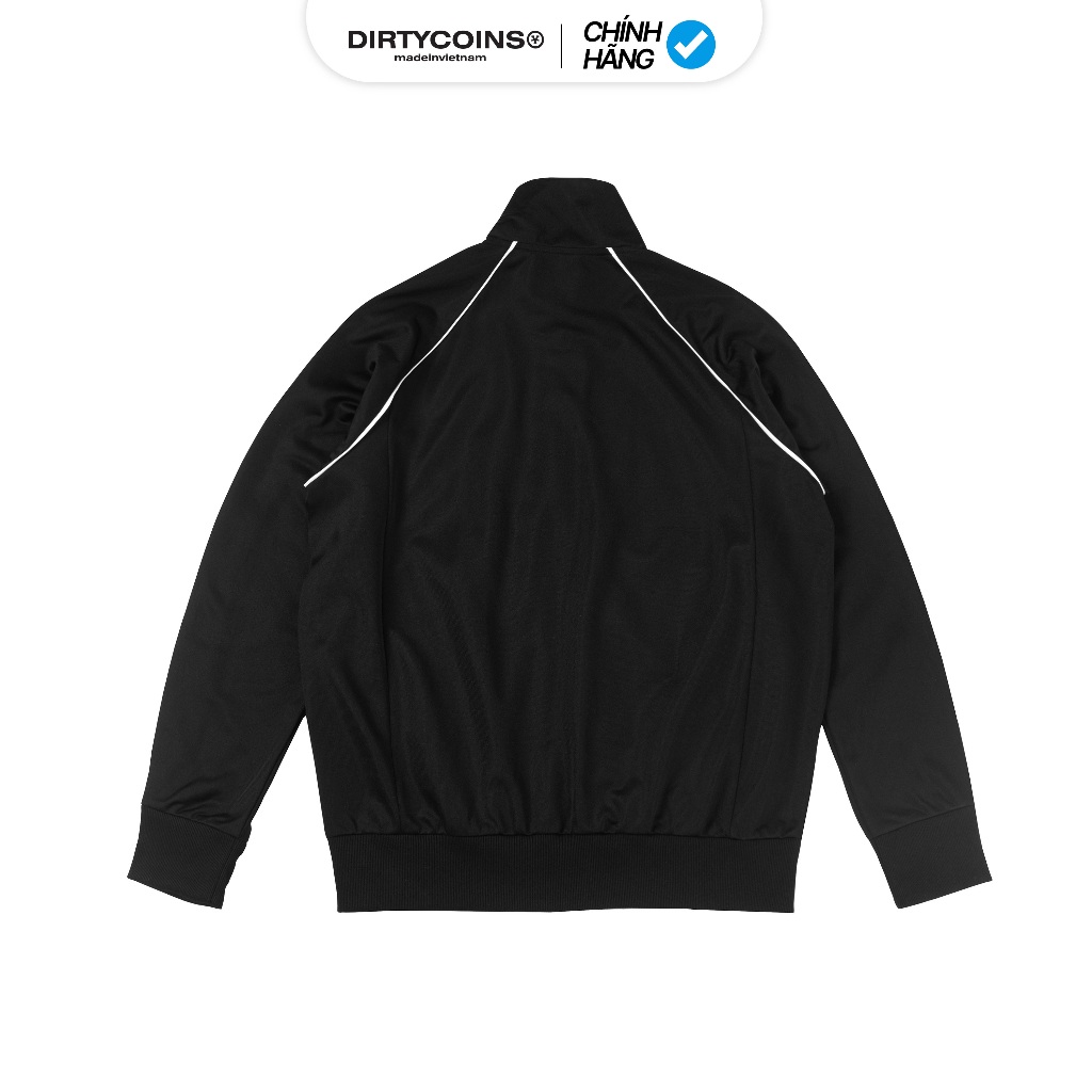 Áo Khoác DirtyCoins Logo Striped Track Jacket - Black