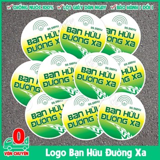 Combo 10 logo sticker Bạn Hữu Đường Xa hình dán ô tô trang trí xe hơi hội nhóm lái xe an toàn
