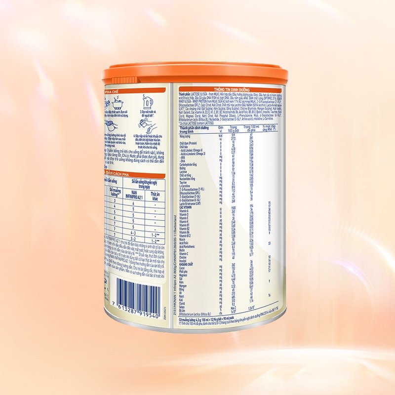 SỮA BỘT NESTLE NAN A2 INFINIPRO 1 - 400G