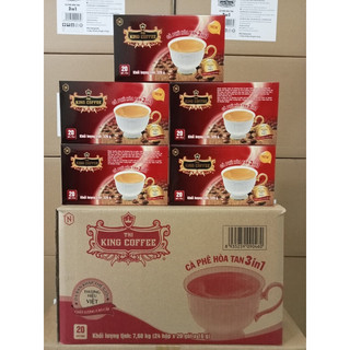 Cà Phê Hòa Tan 3in1 King Coffee Hộp 20 Gói (320g) – Thơm Ngon Đậm Đà