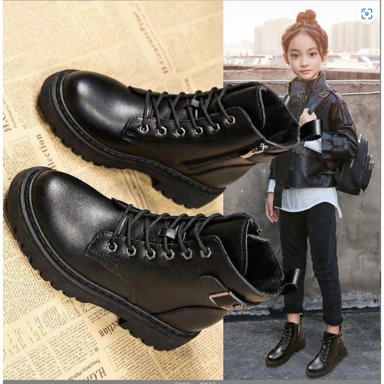 Giày bốt bé gái hottrend da mềm đế êm giày cao cổ bé gái bốt cho bé gái B135