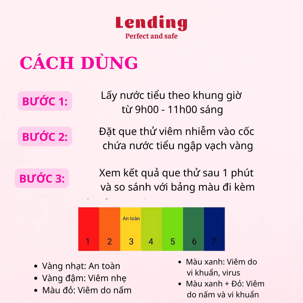 Que thử viêm nhiễm phụ khoa, que test thử viêm âm đạo, test nhanh nhiễm nấm ngứa vùng kín phụ nữ