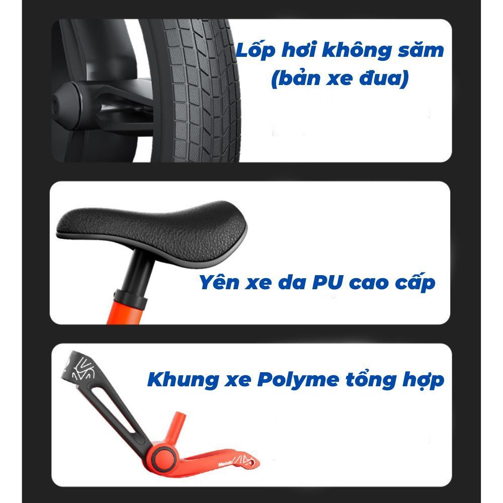 Xe chòi chân gấp gọn Meloto, xe thăng bằng cho bé từ 2-3-6 tuổi -NTser