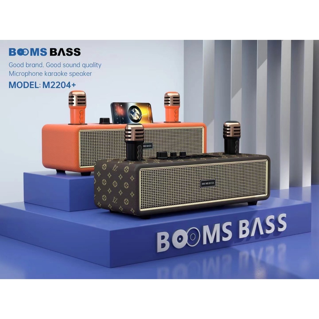 Loa Bluetooth Karaoke M2204 Kèm 2 Micro Không Dây Âm Thanh HD Bass Căng Bảo Hành Chính Hãng 12 Tháng- TECHHIGH