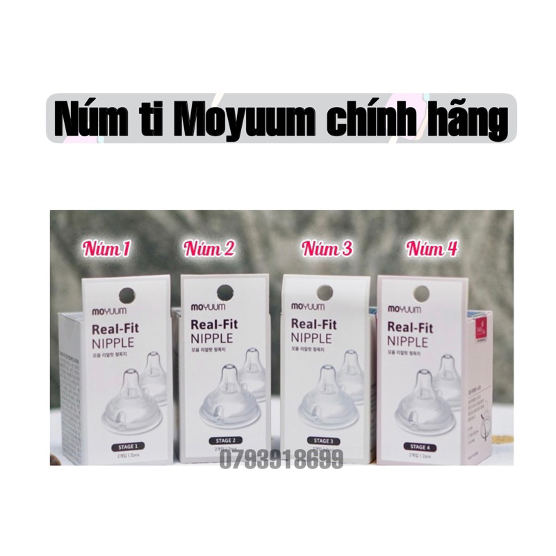 Núm ty bình Moyuum Hàn Quốc chính hãng 1 2 3 4