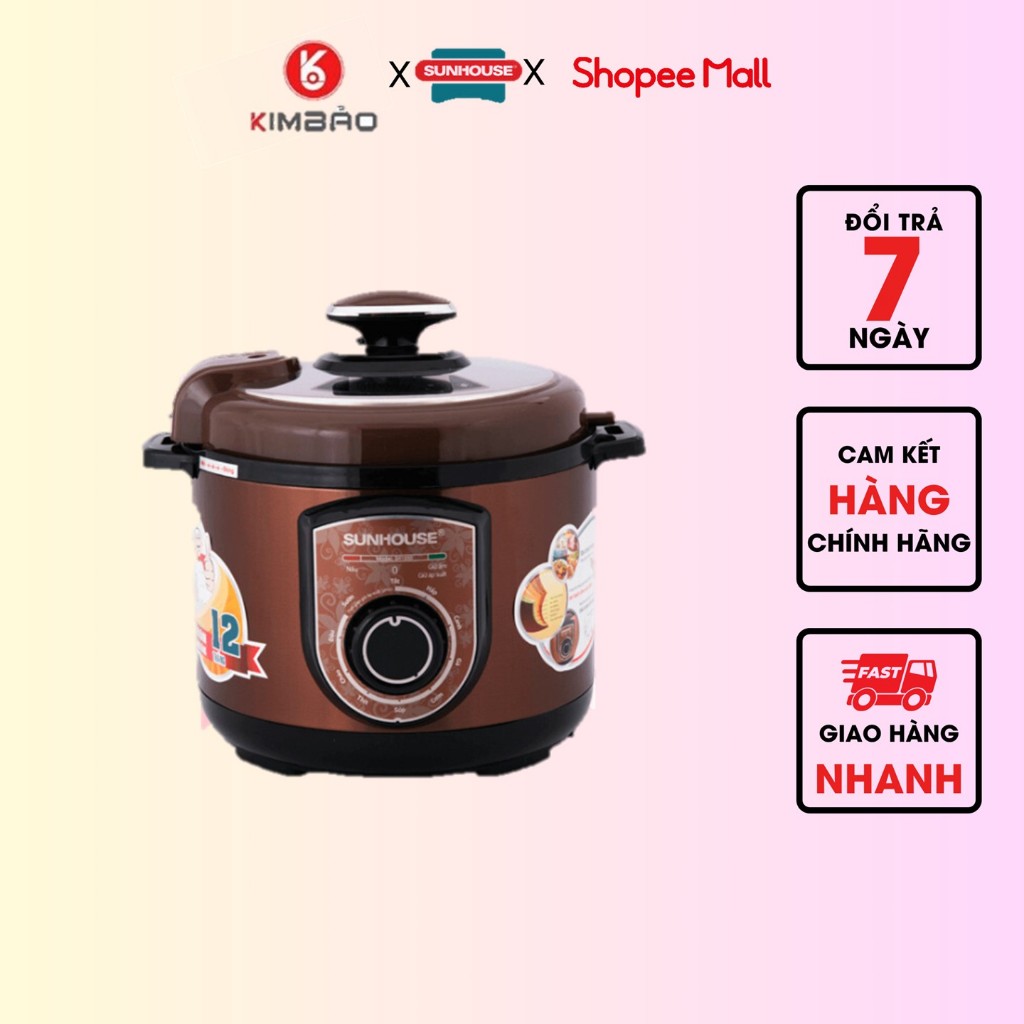 Nồi áp suất điện Sunhouse 5 lít SH1550 CHÍNH HÃNG