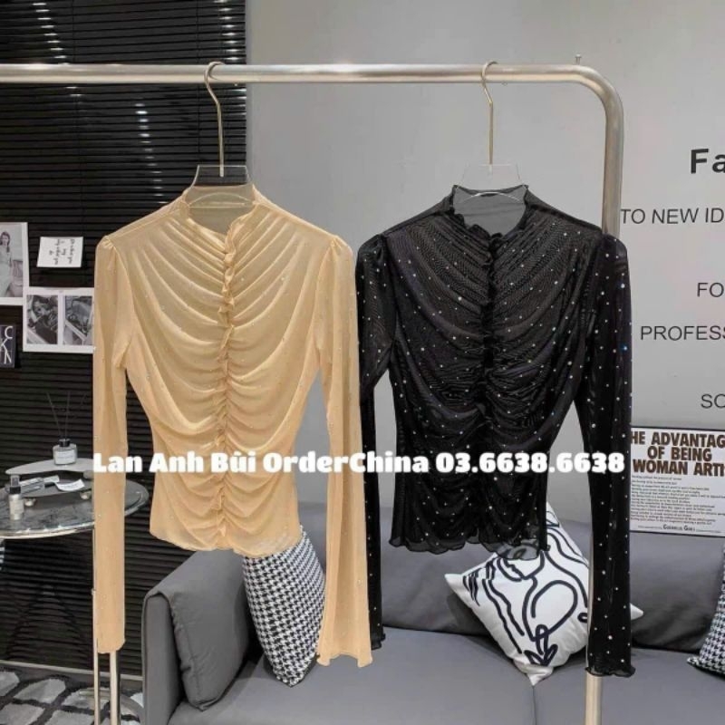 Áo nhũ đính đá hàng QC