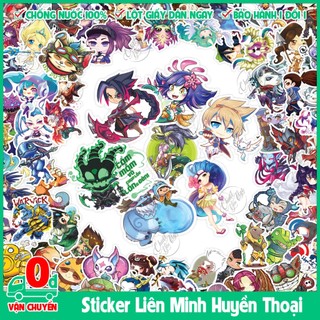 150 mẫu sticker hình dán chủ đề LIÊN MINH Huyền Thoại chống nước dán điện thoại, laptop,...