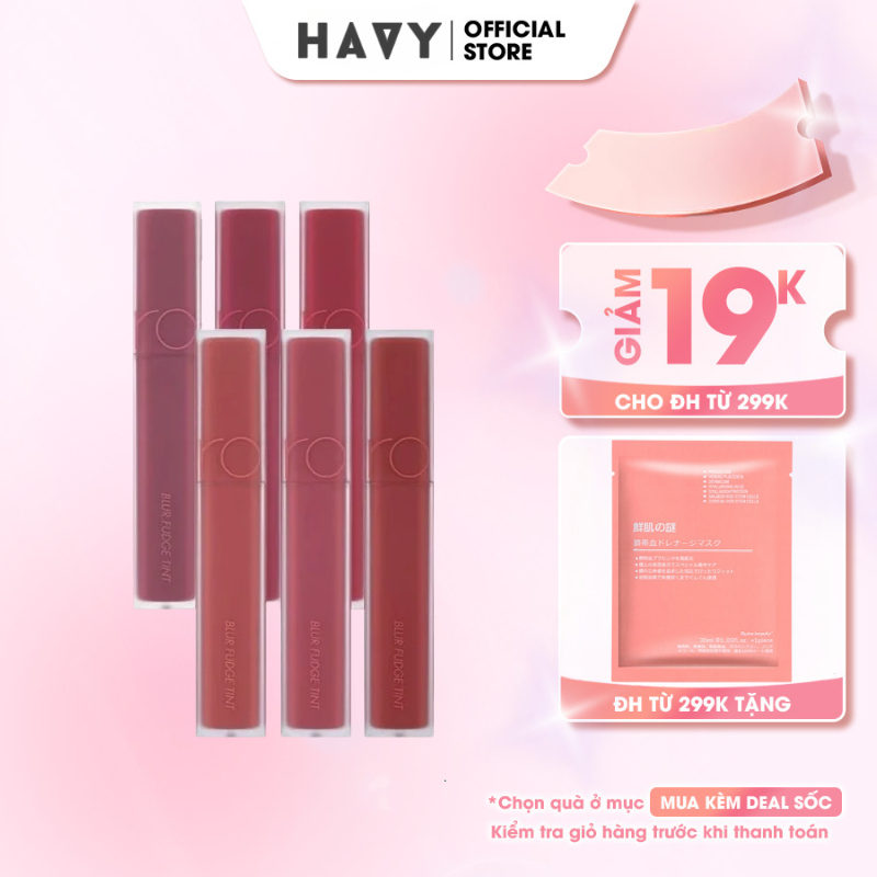 Son Romand Blur Fudge Tint 5g (son kem lì full 8 màu)