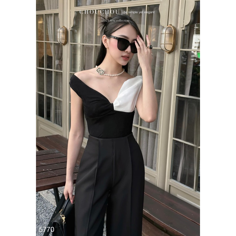 set quần tây cao cấp và áo thun dày dặn phối màu sang chảnh