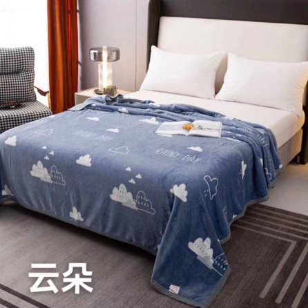 Chăn lông tuyết sữa hàn in hình - Mềm mịn kích thước lớn 2mx2m2