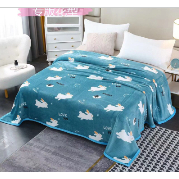 Chăn lông tuyết sữa hàn in hình - Mềm mịn kích thước lớn 2mx2m2