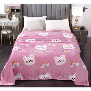 Chăn lông tuyết sữa hàn in hình - Mềm mịn kích thước lớn 2mx2m2