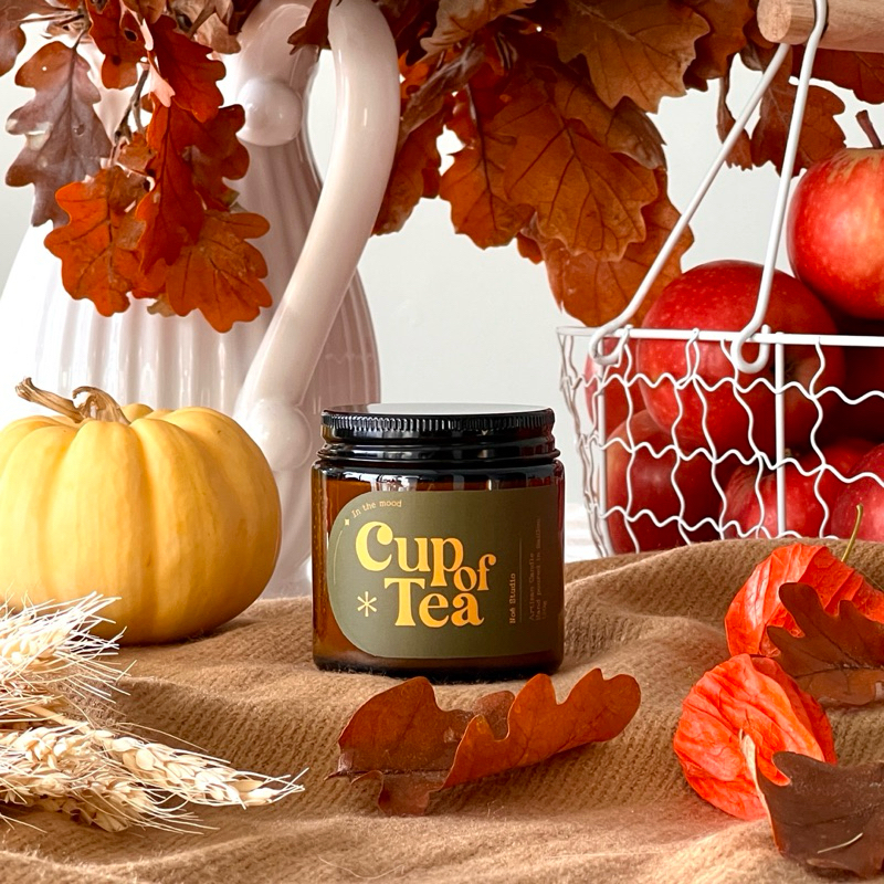 Nến Thơm Noé Studio Cup Of Tea Cao Cấp Có Nắp Đậy Sáp Đậu Nành Tinh Dầu Thiên Nhiên An Toàn