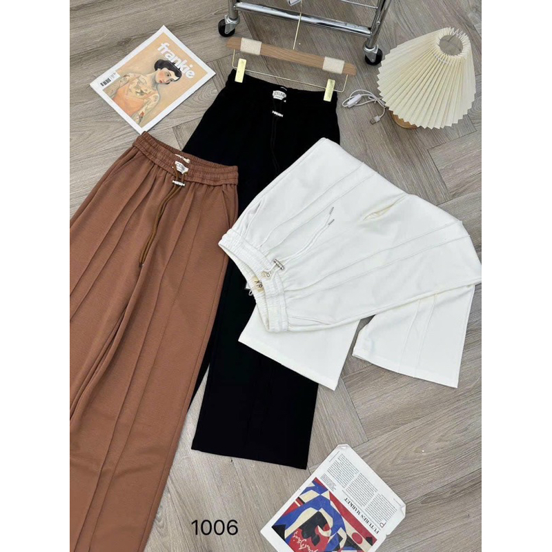 Quần thun ống suông trơn