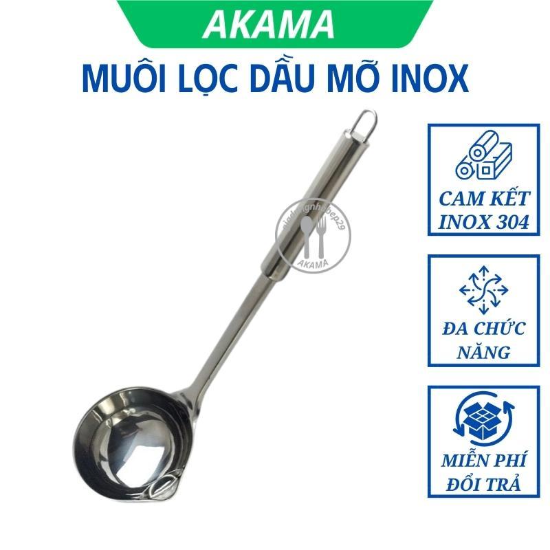 Muôi lọc dầu tách mỡ, muỗng múc canh inox sáng bóng dày bền đẹp
