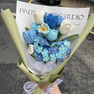 Bó hoa tốt nghiệp, bó hoa tulip tốt nghiệp, bó hoa tulip đan thủ công làm quà tặng bạn thân