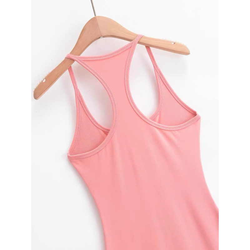 Order 15 ngày-Đầm maxi thun ba lỗ kèm nhấn eo #1167