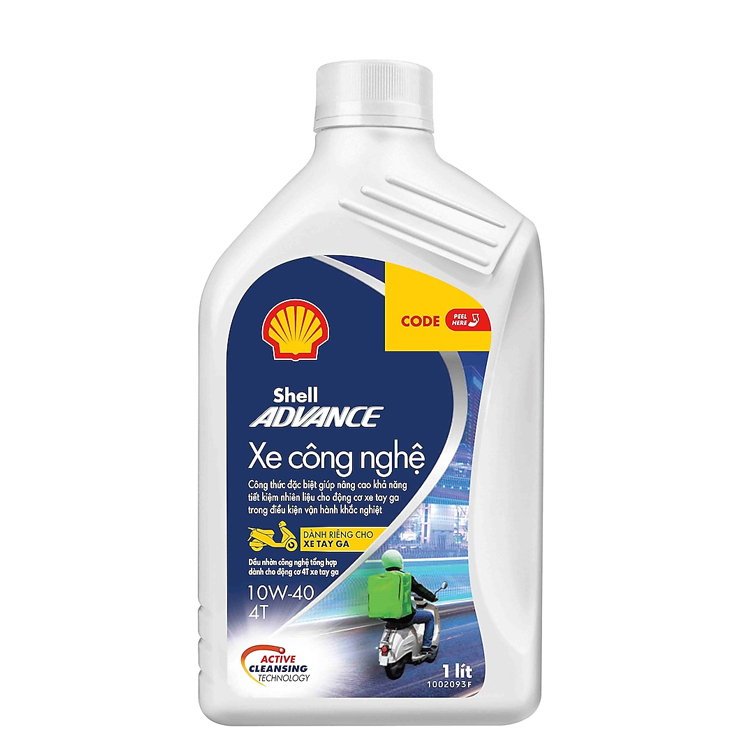 Nhớt xe tay ga cao cấp Shell Advance TechBike Scooter 10W-40
