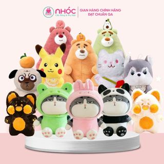  Thú bông nhỏ 15-20cm, kèm túi quà nhiều kiểu dáng màu sắc, quà tặng lễ tình nhân 14/2 nhồi bông cao cấp - NHÓC