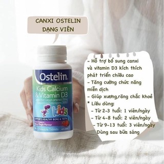 Canxi khủng long Ostelin dạng viên cho bé tăng chiều cao