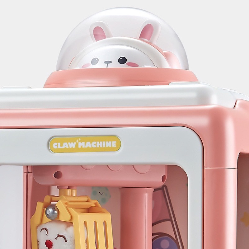 Máy gắp thú bông cho bé size to có đèn và nhạc kèm 10 bóng 10 gấu bông, đồ chơi gắp thú