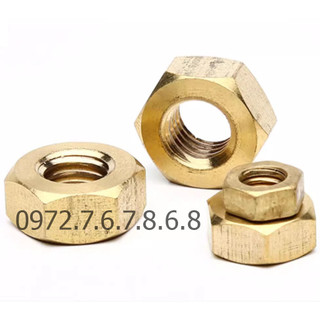 Đai ốc đồng thau m6, m8, m10, m12, m14, m16