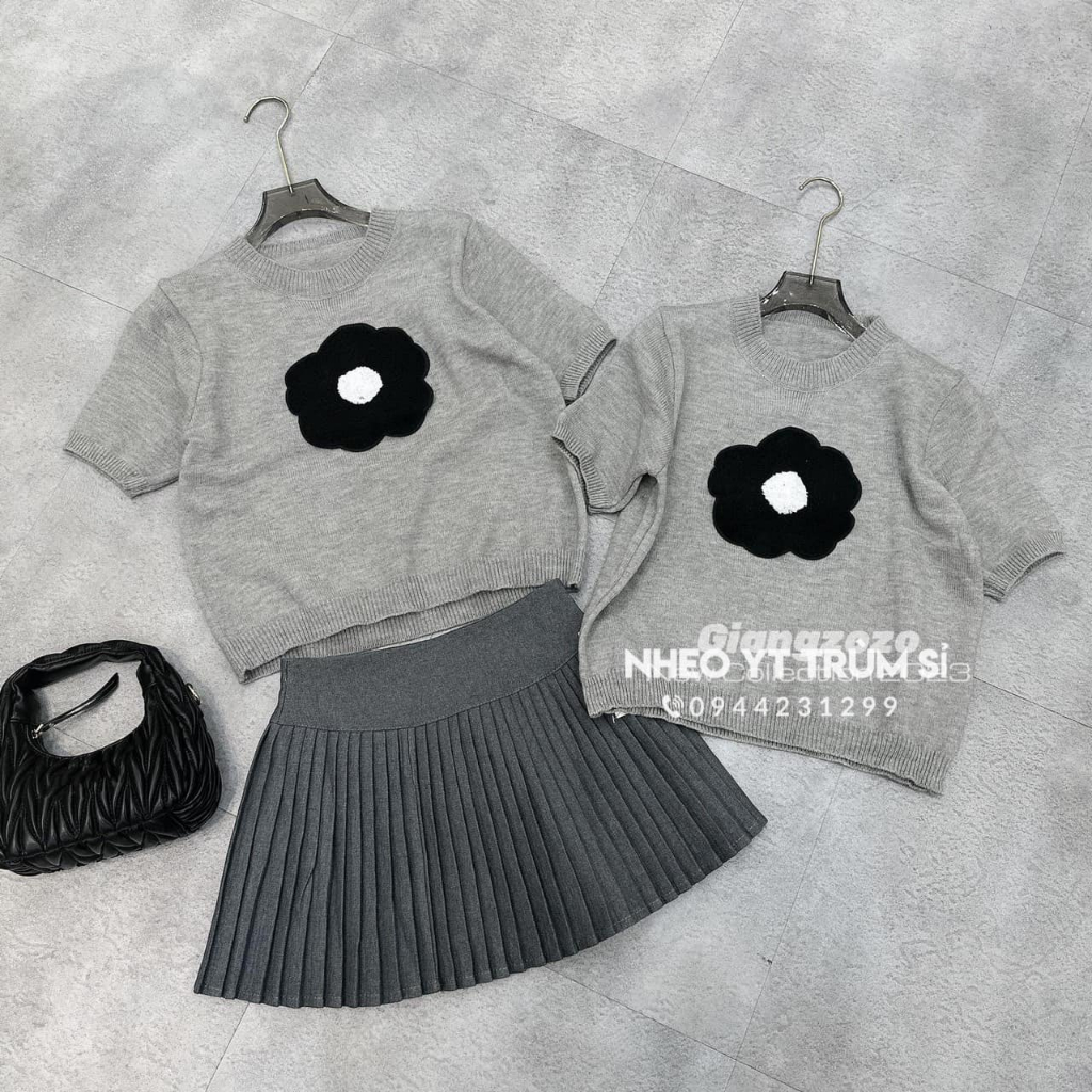 Chân váy cạp cao xếp ly dáng ngắn 3 màu