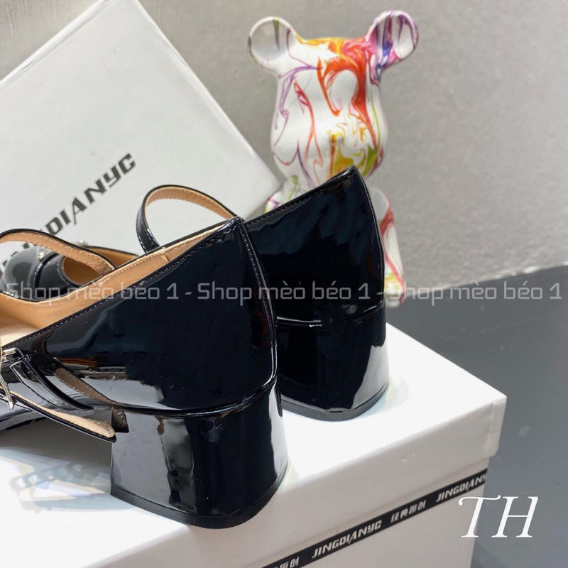 Giày búp bê prd quai ngang tag đồng gót vuông fullbox hàng quảng châu cao cấp
