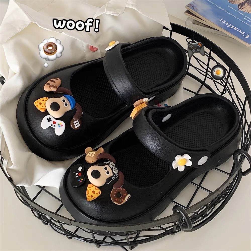 Dép cross Sandal - Dép Đế Dày Siêu Nhẹ tặng kèm bộ hình gắn Kaws và chó siêu xinh