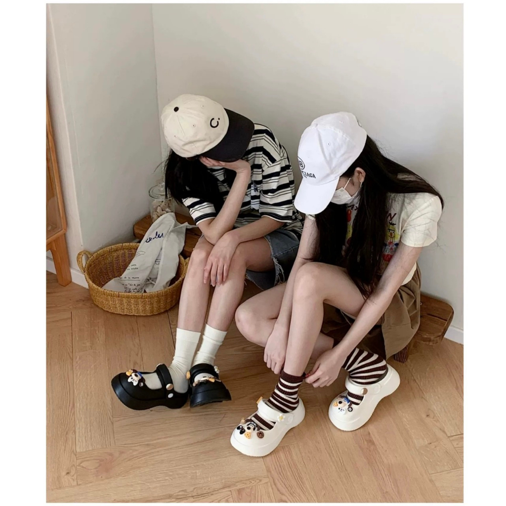 Dép cross Sandal - Dép Đế Dày Siêu Nhẹ tặng kèm bộ hình gắn Kaws và chó siêu xinh