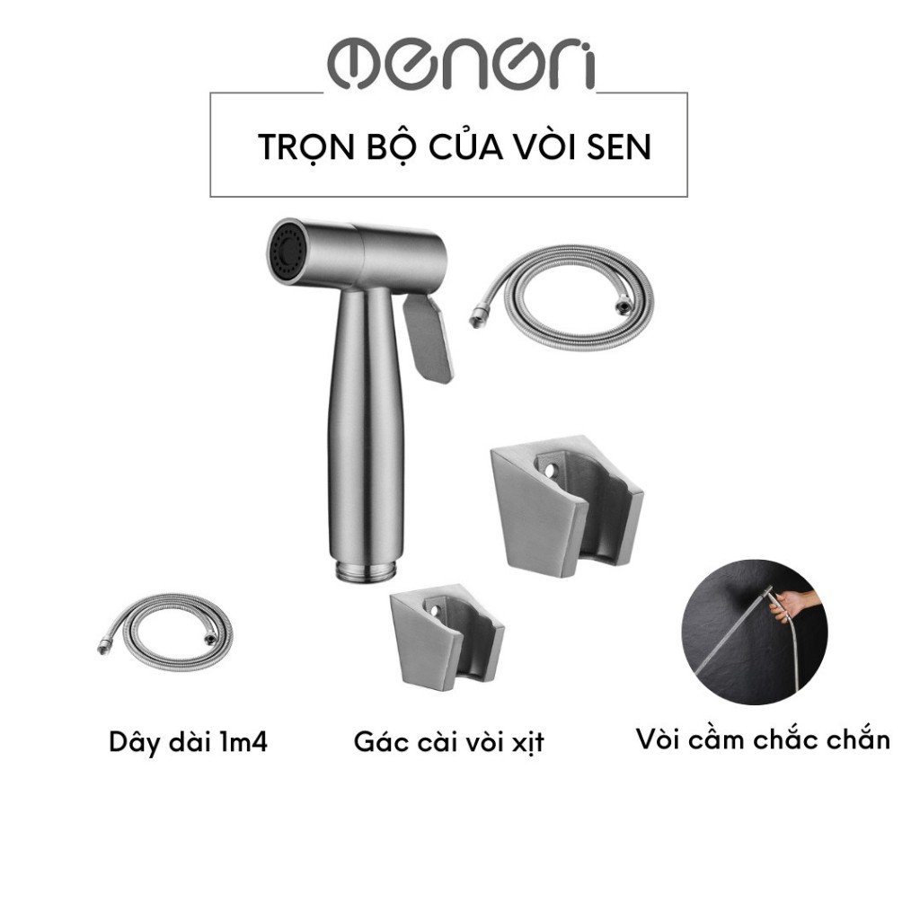 Vòi Xịt Vệ Sinh Tăng Áp INOX 304 Kèm Dây 1m5 Bền Chắc Và Cao Cấp- NENON