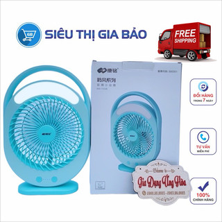 QUẠT SẠC TÍCH ĐIỆN CÓ ĐÈN LED KM F0336-GIÁ TỐT