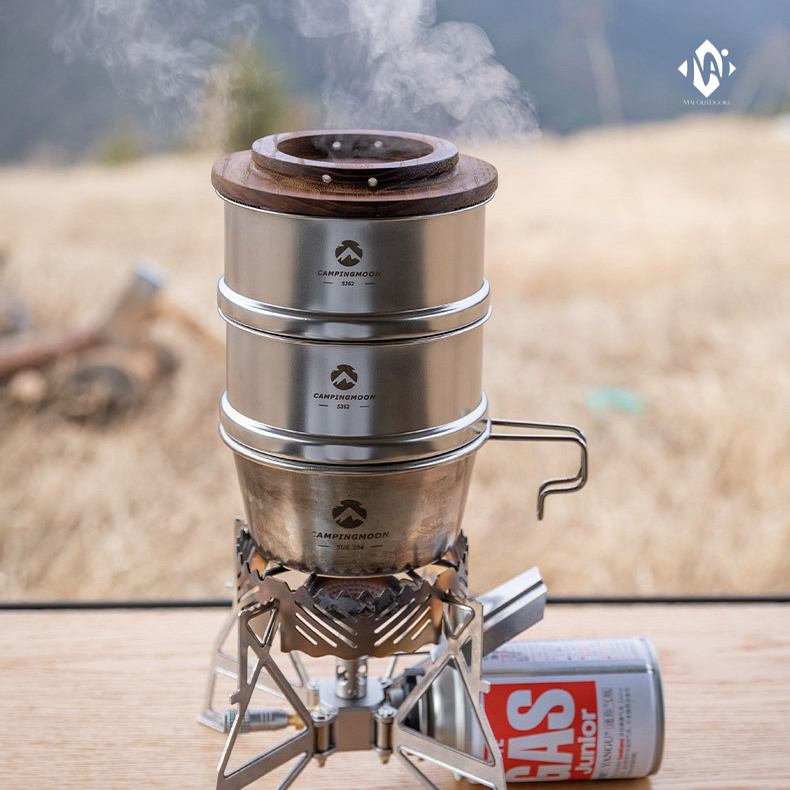 Nồi/ Xửng hấp cắm trại Sierra mini Campingmoon S362