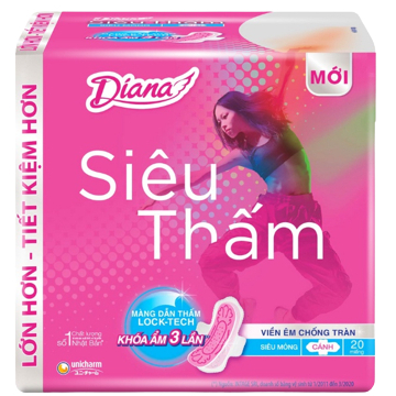 Băng vệ sinh Diana gói tiết kiệm nhiều loại 8 miếng/20 miếng/40 miếng