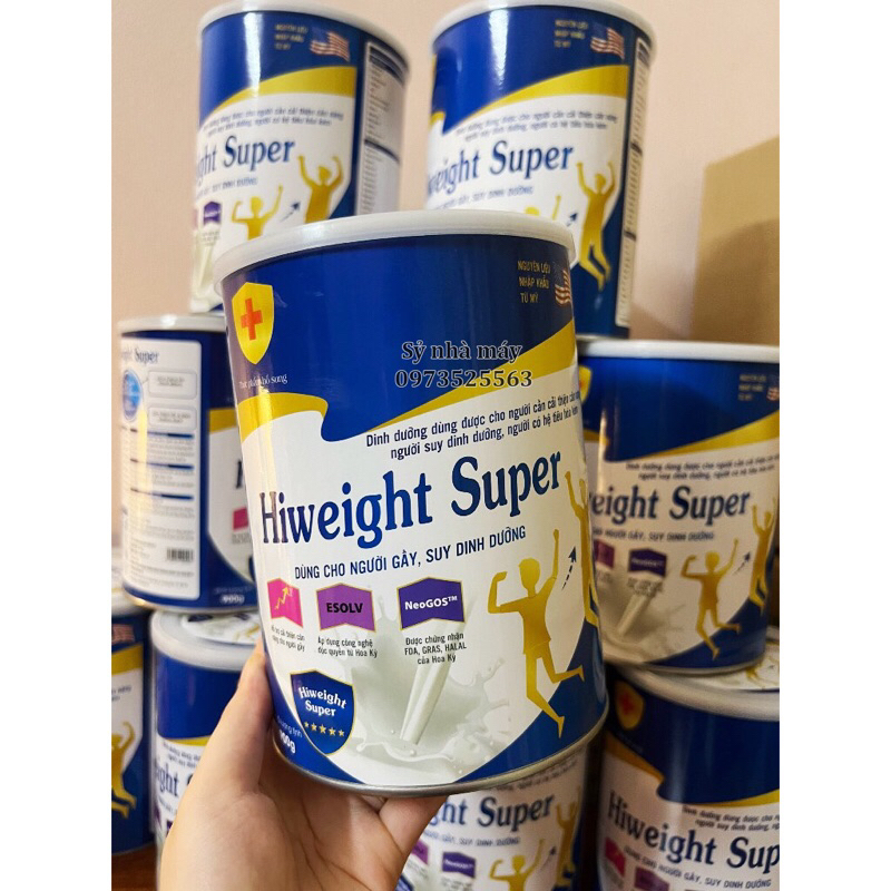 Sữa tăng cân Hiweight 900g, Sữa tăng cân cho người gầy và cho trẻ từ 6 tuổi, Giúp ăn ngon ngủ ngon lên cân tự nhiên