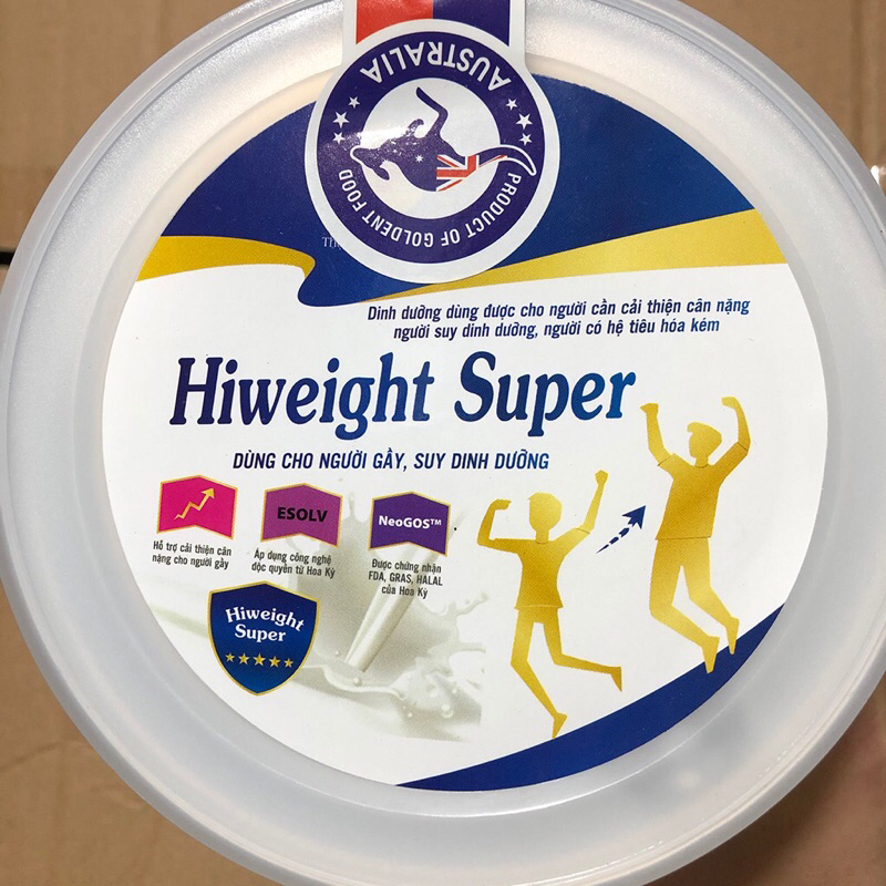 Sữa tăng cân Hiweight 900g, Sữa tăng cân cho người gầy và cho trẻ từ 6 tuổi, Giúp ăn ngon ngủ ngon lên cân tự nhiên