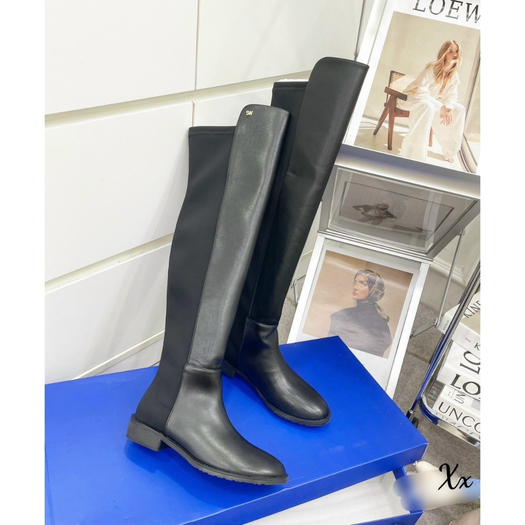 BỐT ĐÙI SATIN VÁ DA