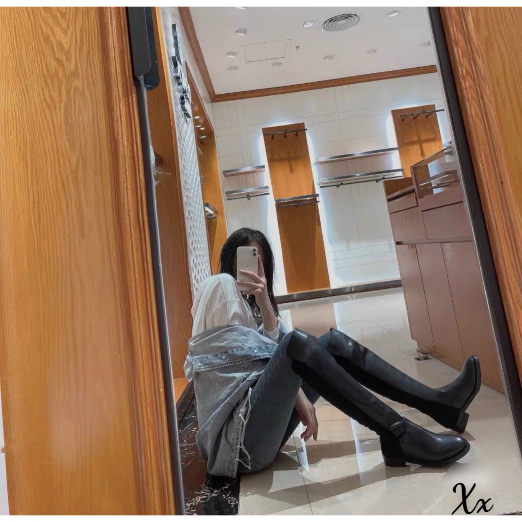 BỐT ĐÙI SATIN VÁ DA