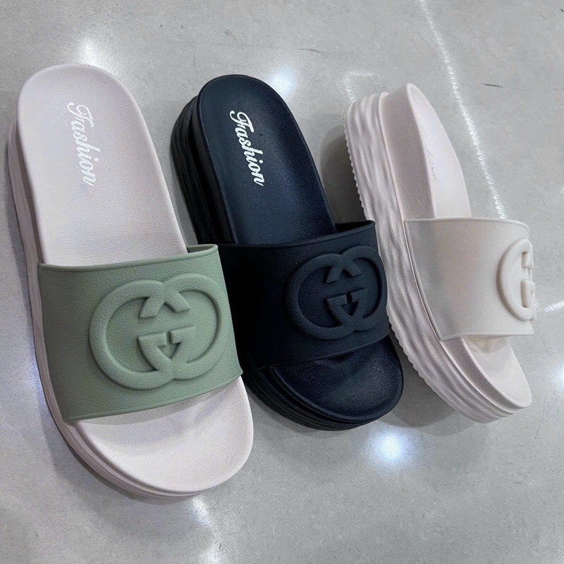 Dép Quai Ngang Đế Cao Su Dày 4Cm Hàng Quảng Châu 2959