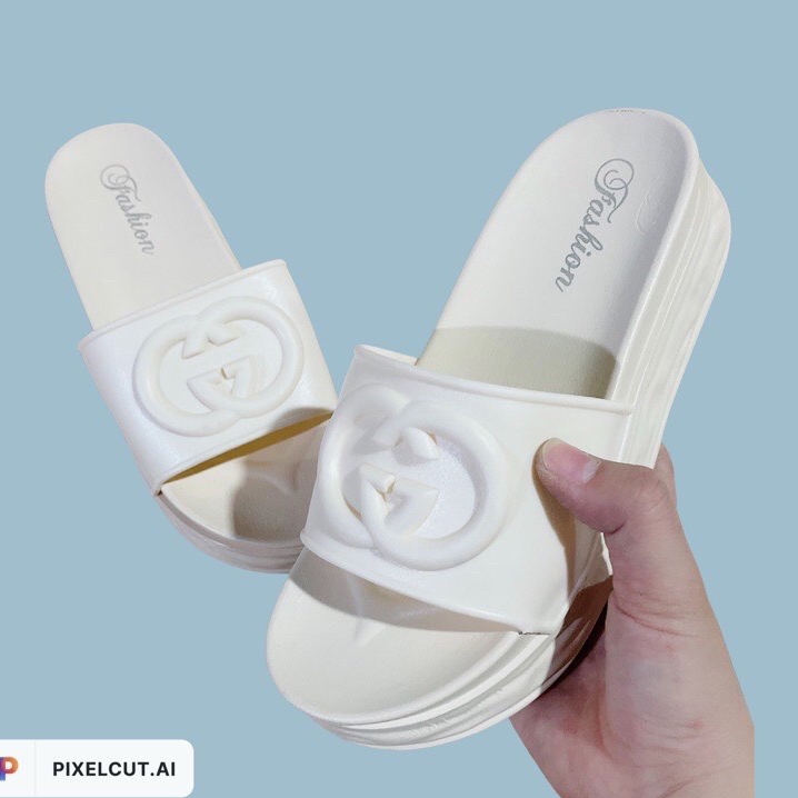 Dép Quai Ngang Đế Cao Su Dày 4Cm Hàng Quảng Châu 2959