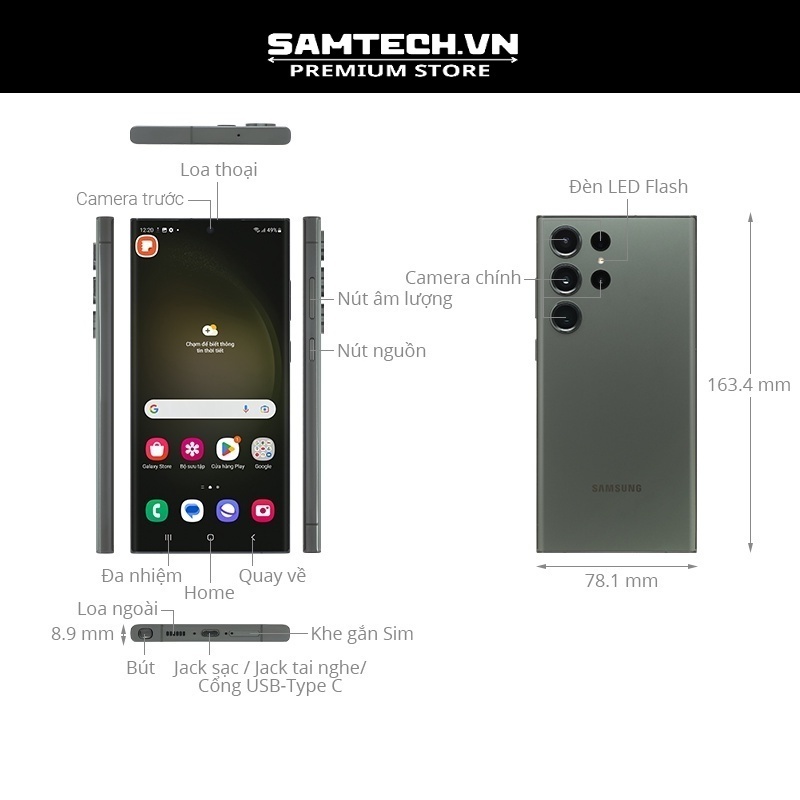 Điện thoại Samsung Galaxy S23 Ultra - Hàng Chính Hãng